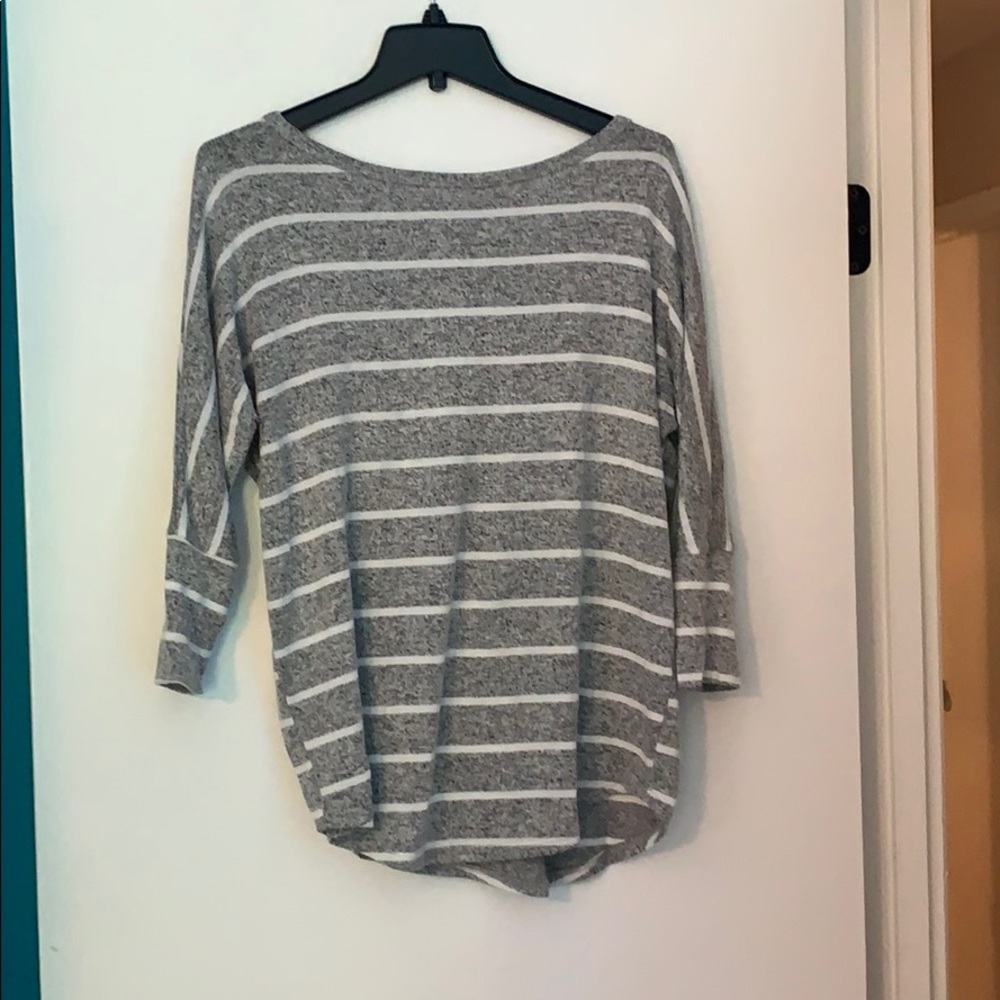 Striped Dolman Sleeved Shirt